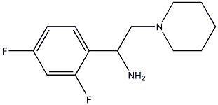 1-(2,4-difluorophenyl)-2-piperidin-1-ylethanamine 化学構造式
