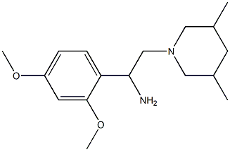 1-(2,4-dimethoxyphenyl)-2-(3,5-dimethylpiperidin-1-yl)ethanamine,,结构式
