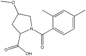 1-(2,4-dimethylbenzoyl)-4-methoxypyrrolidine-2-carboxylic acid Structure