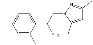 1-(2,4-dimethylphenyl)-2-(3,5-dimethyl-1H-pyrazol-1-yl)ethanamine 结构式