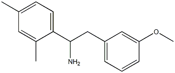 1-(2,4-dimethylphenyl)-2-(3-methoxyphenyl)ethan-1-amine 结构式