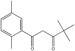 1-(2,5-dimethylphenyl)-4,4-dimethylpentane-1,3-dione 化学構造式
