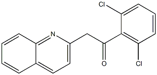 1-(2,6-dichlorophenyl)-2-(quinolin-2-yl)ethan-1-one 化学構造式