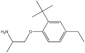 1-(2-aminopropoxy)-2-tert-butyl-4-ethylbenzene 化学構造式