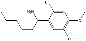 1-(2-bromo-4,5-dimethoxyphenyl)hexan-1-amine Structure