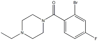 1-(2-bromo-4-fluorobenzoyl)-4-ethylpiperazine 化学構造式