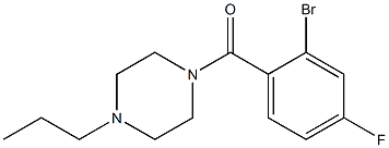 1-(2-bromo-4-fluorobenzoyl)-4-propylpiperazine,,结构式