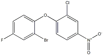 1-(2-bromo-4-fluorophenoxy)-2-chloro-4-nitrobenzene,,结构式