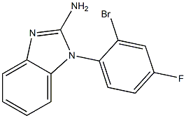 1-(2-bromo-4-fluorophenyl)-1H-1,3-benzodiazol-2-amine,,结构式
