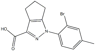 1-(2-bromo-4-methylphenyl)-1,4,5,6-tetrahydrocyclopenta[c]pyrazole-3-carboxylic acid 结构式