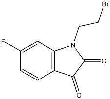 1-(2-bromoethyl)-6-fluoro-1H-indole-2,3-dione 结构式