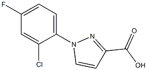 1-(2-chloro-4-fluorophenyl)-1H-pyrazole-3-carboxylic acid 结构式