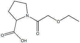 1-(2-ethoxyacetyl)pyrrolidine-2-carboxylic acid 化学構造式