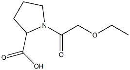 1-(2-ethoxyacetyl)pyrrolidine-2-carboxylic acid 结构式