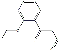 1-(2-ethoxyphenyl)-4,4-dimethylpentane-1,3-dione 化学構造式