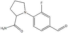 1-(2-fluoro-4-formylphenyl)pyrrolidine-2-carboxamide 结构式