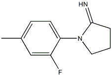 1-(2-fluoro-4-methylphenyl)pyrrolidin-2-imine 结构式
