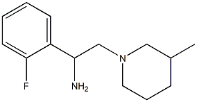 1-(2-fluorophenyl)-2-(3-methylpiperidin-1-yl)ethanamine,,结构式