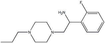 1-(2-fluorophenyl)-2-(4-propylpiperazin-1-yl)ethanamine 化学構造式