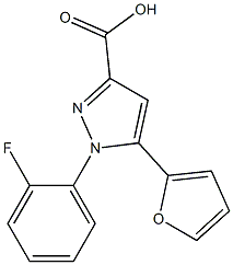 1-(2-fluorophenyl)-5-(furan-2-yl)-1H-pyrazole-3-carboxylic acid Structure