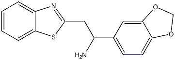 1-(2H-1,3-benzodioxol-5-yl)-2-(1,3-benzothiazol-2-yl)ethan-1-amine Structure