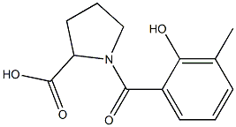 1-(2-hydroxy-3-methylbenzoyl)pyrrolidine-2-carboxylic acid Structure