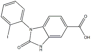 1-(2-iodophenyl)-2-oxo-2,3-dihydro-1H-1,3-benzodiazole-5-carboxylic acid 结构式