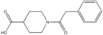 1-(2-phenylacetyl)piperidine-4-carboxylic acid 结构式