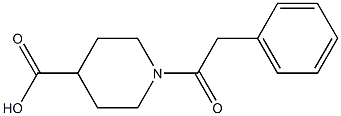 1-(2-phenylacetyl)piperidine-4-carboxylic acid 化学構造式