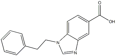 1-(2-phenylethyl)-1H-1,3-benzodiazole-5-carboxylic acid,,结构式