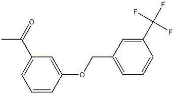 1-(3-{[3-(trifluoromethyl)phenyl]methoxy}phenyl)ethan-1-one 结构式