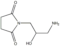 1-(3-amino-2-hydroxypropyl)pyrrolidine-2,5-dione,,结构式