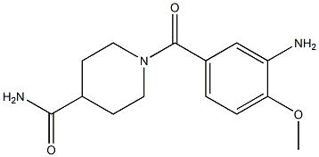 1-(3-amino-4-methoxybenzoyl)piperidine-4-carboxamide 化学構造式