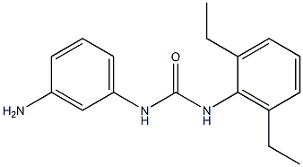 1-(3-aminophenyl)-3-(2,6-diethylphenyl)urea 化学構造式