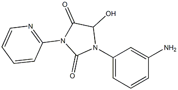 1-(3-aminophenyl)-5-hydroxy-3-(pyridin-2-yl)imidazolidine-2,4-dione Structure