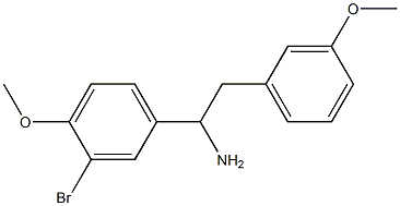 1-(3-bromo-4-methoxyphenyl)-2-(3-methoxyphenyl)ethan-1-amine Structure