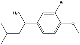 1-(3-bromo-4-methoxyphenyl)-3-methylbutan-1-amine Structure