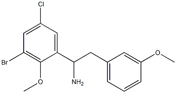 1-(3-bromo-5-chloro-2-methoxyphenyl)-2-(3-methoxyphenyl)ethan-1-amine