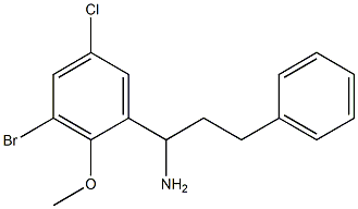 1-(3-bromo-5-chloro-2-methoxyphenyl)-3-phenylpropan-1-amine|