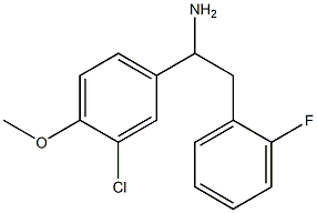 1-(3-chloro-4-methoxyphenyl)-2-(2-fluorophenyl)ethan-1-amine,,结构式