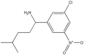 1-(3-chloro-5-nitrophenyl)-4-methylpentan-1-amine,,结构式