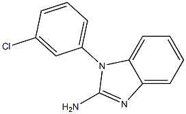 1-(3-chlorophenyl)-1H-1,3-benzodiazol-2-amine,,结构式