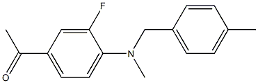 1-(3-fluoro-4-{methyl[(4-methylphenyl)methyl]amino}phenyl)ethan-1-one Structure