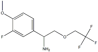 1-(3-fluoro-4-methoxyphenyl)-2-(2,2,2-trifluoroethoxy)ethan-1-amine,,结构式