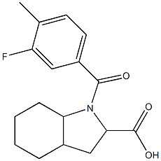 1-(3-fluoro-4-methylbenzoyl)octahydro-1H-indole-2-carboxylic acid