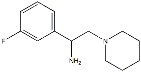 1-(3-fluorophenyl)-2-(piperidin-1-yl)ethan-1-amine,,结构式