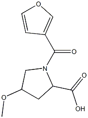 1-(3-furoyl)-4-methoxypyrrolidine-2-carboxylic acid