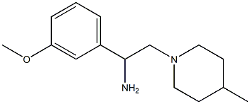 1-(3-methoxyphenyl)-2-(4-methylpiperidin-1-yl)ethanamine 结构式