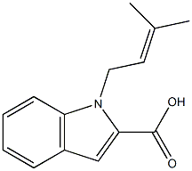 1-(3-methylbut-2-en-1-yl)-1H-indole-2-carboxylic acid Structure