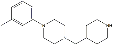 1-(3-methylphenyl)-4-(piperidin-4-ylmethyl)piperazine Structure